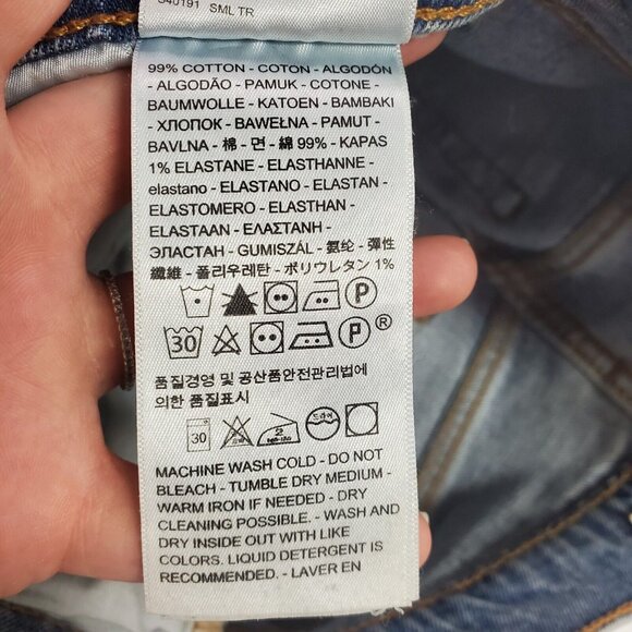 Levis Womens Ribcage Straight Leg Jeans Size 27 Blue Denim Button Fly - Picture 8 of 14